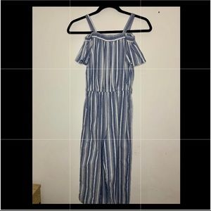 Blue And White Jumpsuit